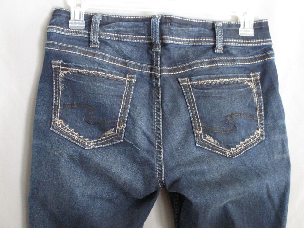 Silver Jeans Womens Suki Slim Boot Cut Blue Denim Jeans Size 32